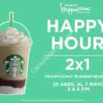 Happy Hour Starbucks: 2x1 en frappuccinos de 3:00 a 5:00 PM del 25 de abril al 7 de mayo