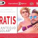 Lentes de sol gratis en la compra de lentes graduados en diferentes ópticas