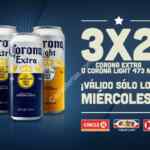 Promoción Extra y Circle K Miércoles de Fut Corona: 3x2 en cervezas Corona de 473 ml