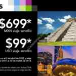 En Volaris vuelos nacionales desde $699 e internacionales desde $99 dólares