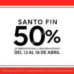 Santo Fin C&A: Segunda prenda a mitad de precio en toda la tienda del 13 al 16 de abril