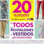 En Suburbia 20% de descuento directo en todos los pantalones y vestidos sin excepciones este fin de semana