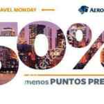 Travel Monday Club Premier Aeroméxico: 50% de descuento en viajes pagando con puntos