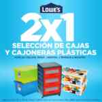 2x1 en cajas y cajoneras de plástico en Lowes