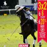 3x2 en toda la ropa de la marca Polo Club en Sears del 8 al 15 de mayo
