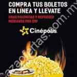 Promoción Cinépolis Hot Sale 2017: palomitas y refresco por $59 al comprar en línea