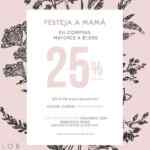 Promociones LOB Día de las Madres: 50% en segunda prenda o 25% de descuento en lob.com.mx del 5 al 10 de mayo