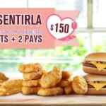 Cupón McDonalds Día de las Madres: 5 hamburguesas + 10 McNuggets + 2 pays por $150