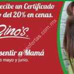 Cupón Mujerzotas de 20% de descuento en todos los restaurantes Ginos