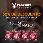 Toda la tienda en línea de Playboy Condoms a mitad de precio del 15 al 31 de mayo