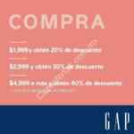 Descuentos escalonados GAP: Hasta 40% de descuento + 6 meses sin intereses