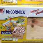Promoción McCormick caldo de pollo con tabla para picar Gratis