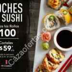 Noches de sushi PF Changs: Rollos a $100 y cocteles a $59 desde las 6:00 PM