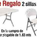 En Office Max 2 sillas Gratis en la compra de una mesa plegable