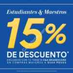 Promoción C&A Día de Maestro: 15% adicional para estudiantes y maestros con tarjeta C&A