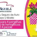 Promoción Seguros El Águila Día de las Madres: Llévate vajilla y juego de herméticos de 14 piezas al contratar seguro