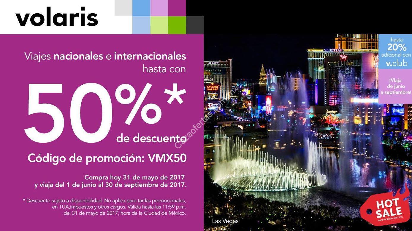 Promoción Hot Sale Volaris 31 de mayo Hasta 50 de descuento en viajes