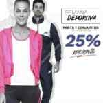 25% de descuento adicional en pants y conjuntos deportivos en Osom sólo hoy por la semana deportiva
