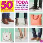 En Suburbia 50% de descuento en la segunda pieza en zapatos, tenis y bolsas sin excepciones