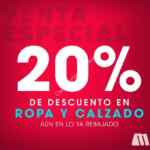 En Martí 20% de descuento en ropa y calzado este fin de semana del 5 al 7 de mayo (aplica en lo rebajado)