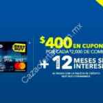 En Best Buy obtén $400 en cupones por cada $2,000 de compra con tarjeta Best Buy + hasta 12 msi