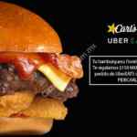 Código Uber Eats de $150 de descuento en tu primer pedido cortesía de Carls Jr