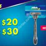 Cupón Oxxo de segundo a mitad de precio en rastrillos Gillette Prestobarba 3