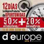 En D'Europe 12 días de oportunidad: 50% de descuento + 20% adicional en muebles seleccionados