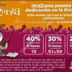Kidzania promoción de Verano: del 20% al 40% de descuento según promedio de calificaciones