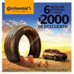 Promoción Continental Verano 2017: Hasta $4000 de descuento y 6 meses sin intereses en llantas