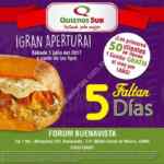 Promoción Quiznos apertura Forum Buenavista: Combos gratis durante 1 año para los primeros 50