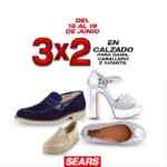 En Sears 3x2 en zapatos para toda la familia del 15 al 19 de junio