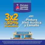3x2 ó 30% de descuento en pintura vinil-acrílica y esmaltes en Sherwin Williams