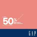 En GAP 50% de descuento en la segunda prenda del 1 al 15 de junio (válido también en Liverpool)