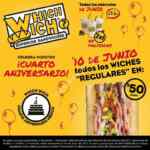Promoción Which Wich aniversario sábado 10 de junio: Todos los sándwiches a sólo $50