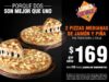 En Benedettis 2 pizzas de jamón y piña por sólo $169 todos los lunes