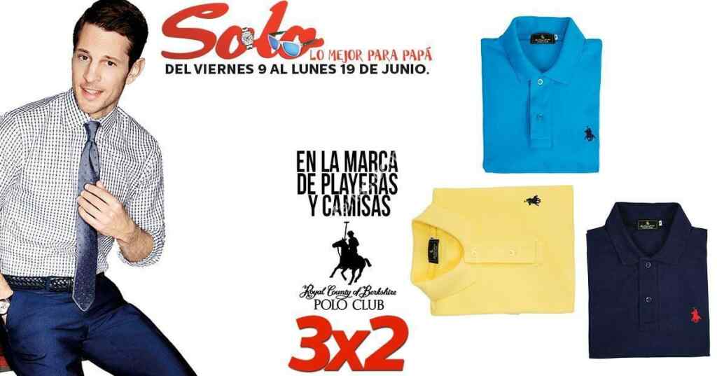 En Sanborns 3x2 en playeras y camisas Polo Club