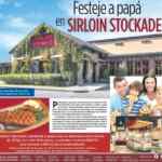 Promoción Sirloin Stockade Día del Padre: Cerveza + corte Sirloin para papá a sólo $49