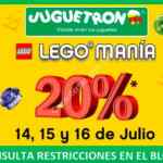 LEGO Manía Juguetron: 20% de descuento en LEGO del 14 al 16 de julio