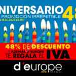 Promoción Deurope 48 aniversario: 48% de descuento + IVA de regalo