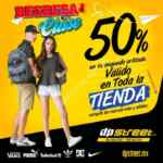Promoción de regreso a clases dpstreet: 50% de descuento en el segundo artículo en toda la tienda