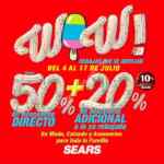 Segundas rebajas Sears Wow: Hasta 50% de descuento + 20% adicional a lo ya rebajado