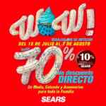 Terceras Rebajas Sears Wow: Hasta 70% de descuento