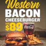 En Carls Jr combo de Western Bacon Cheeseburger a sólo $89