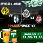 Fines Futboleros Wingstop: Jarra de cerveza de 1.7 litros a sólo $99 sábados y domingos de Liga Mx