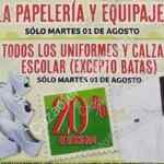 Ofertas Julio Regalado 2017: 20% de descuento en toda la papelería, mochilas, uniformes y calzado escolar