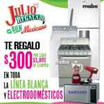 Ofertas Julio Regalado 2017: $300 de regalo por cada $1000 de compra en línea blanca y electrodomésticos