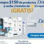 2 boletos gratis para Cinépolis en la compra de $150 en productos Dove en Walmart online