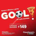 En Pizzaliannis 2 pizzas grandes a sólo $149 hoy de las 18:30 a 21:30