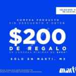 En Martí online $200 de descuento en compras desde $800 sólo hoy y mañana